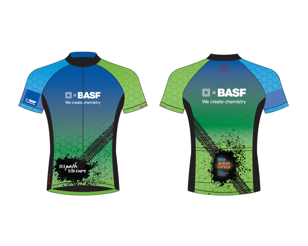 Mock up of BASF Bike MS Team Kit Design