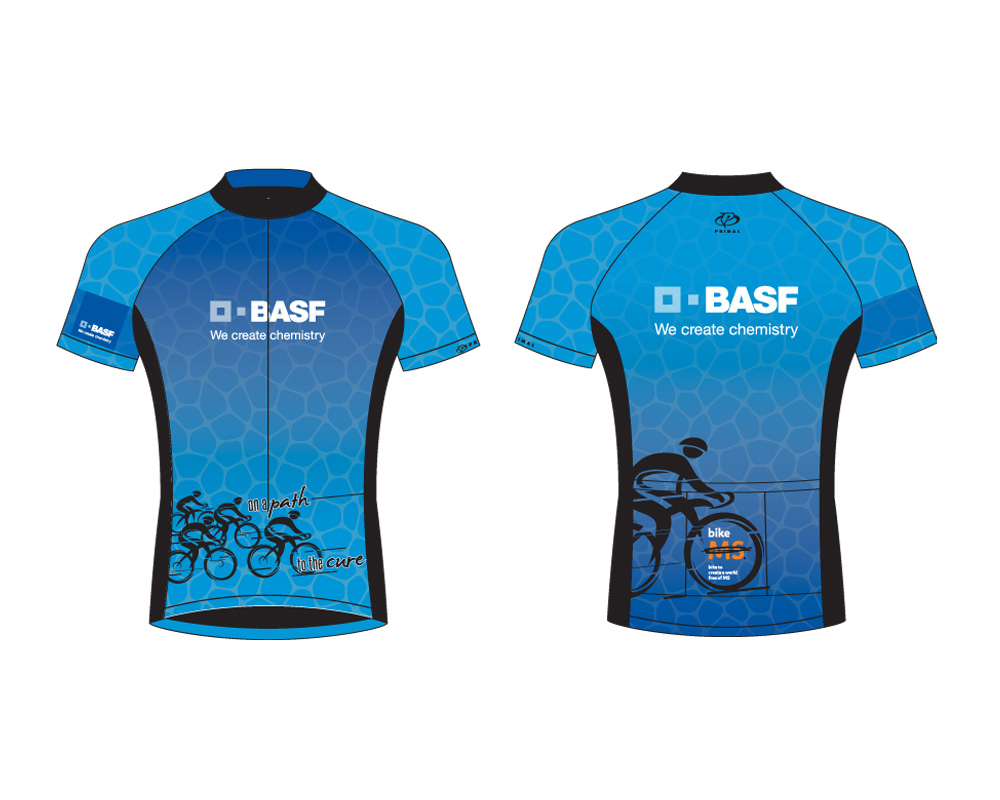Mock up of BASF Bike MS Team Kit Design