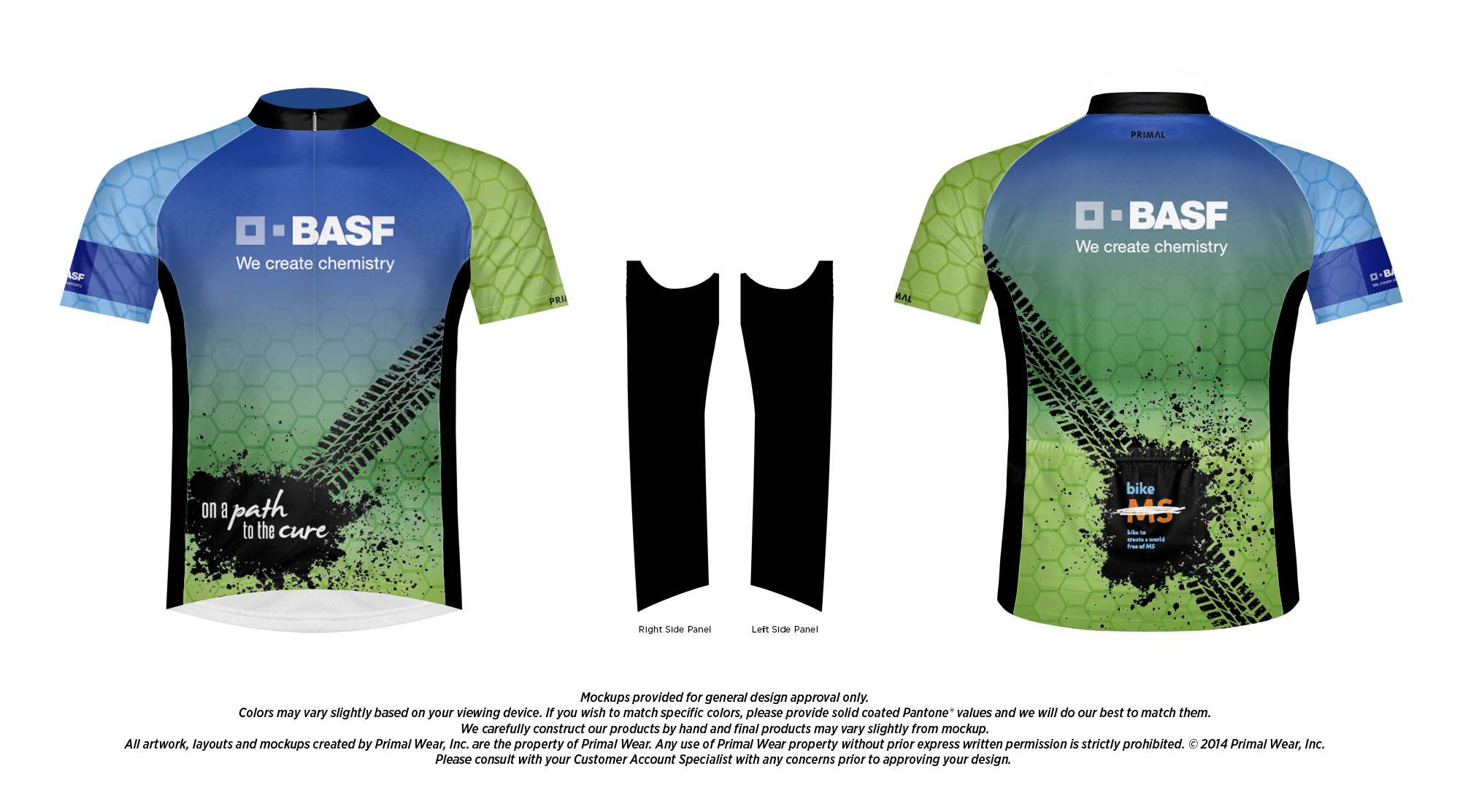 Approved Design Mock-up for BASF Bike MS Jersey Design