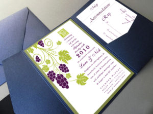 vineyard wedding invitation set