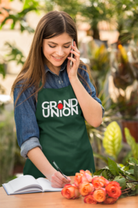 grocery store branded apron for grand union