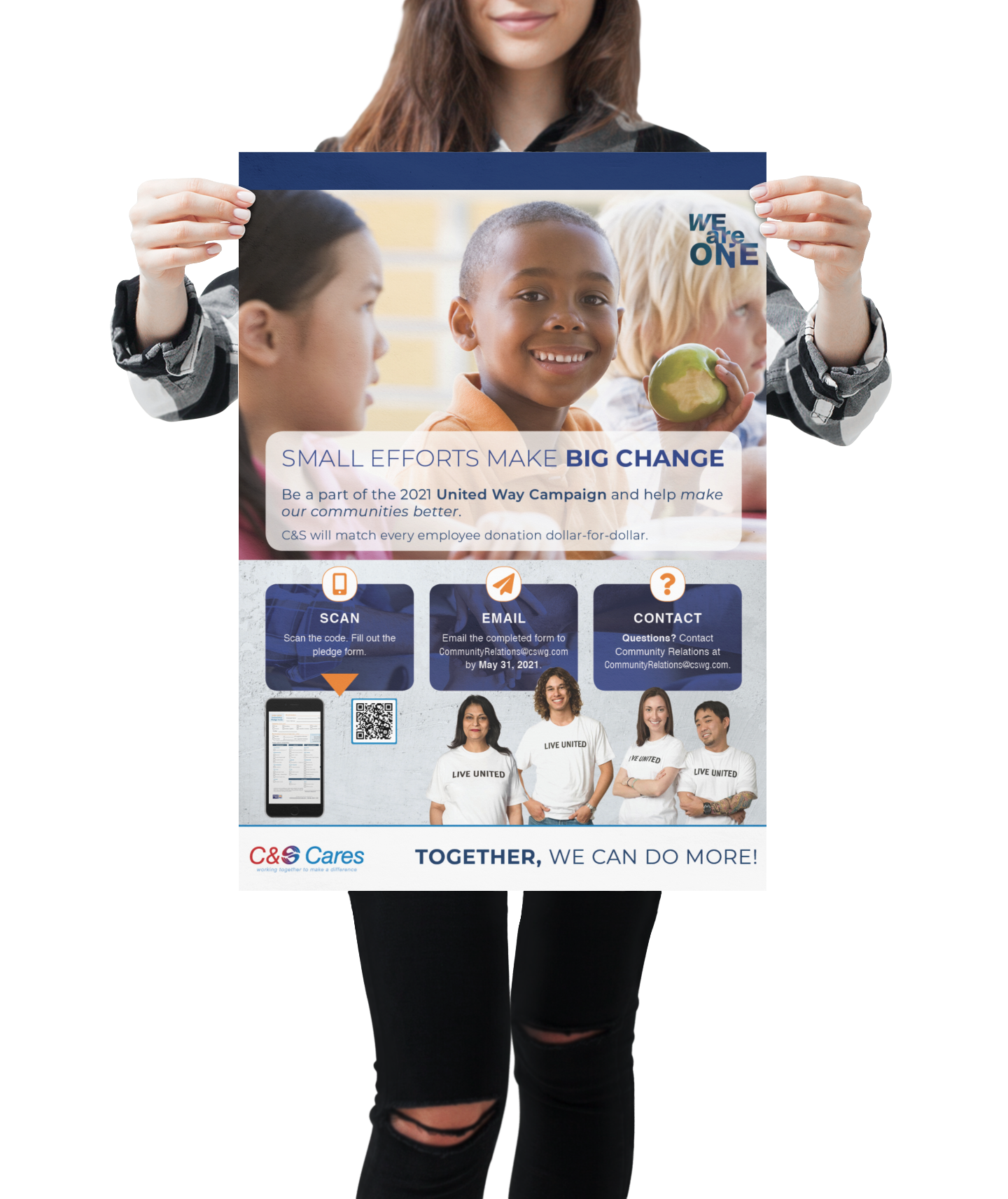 custom poster design for united way campaign