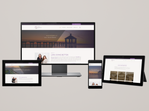 smith sconzert web site design mockup on screens